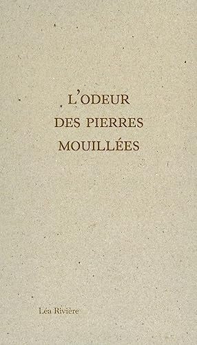 L'odeur des pierres mouillées - Cover