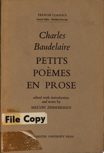 Petits poèmes en prose - Cover