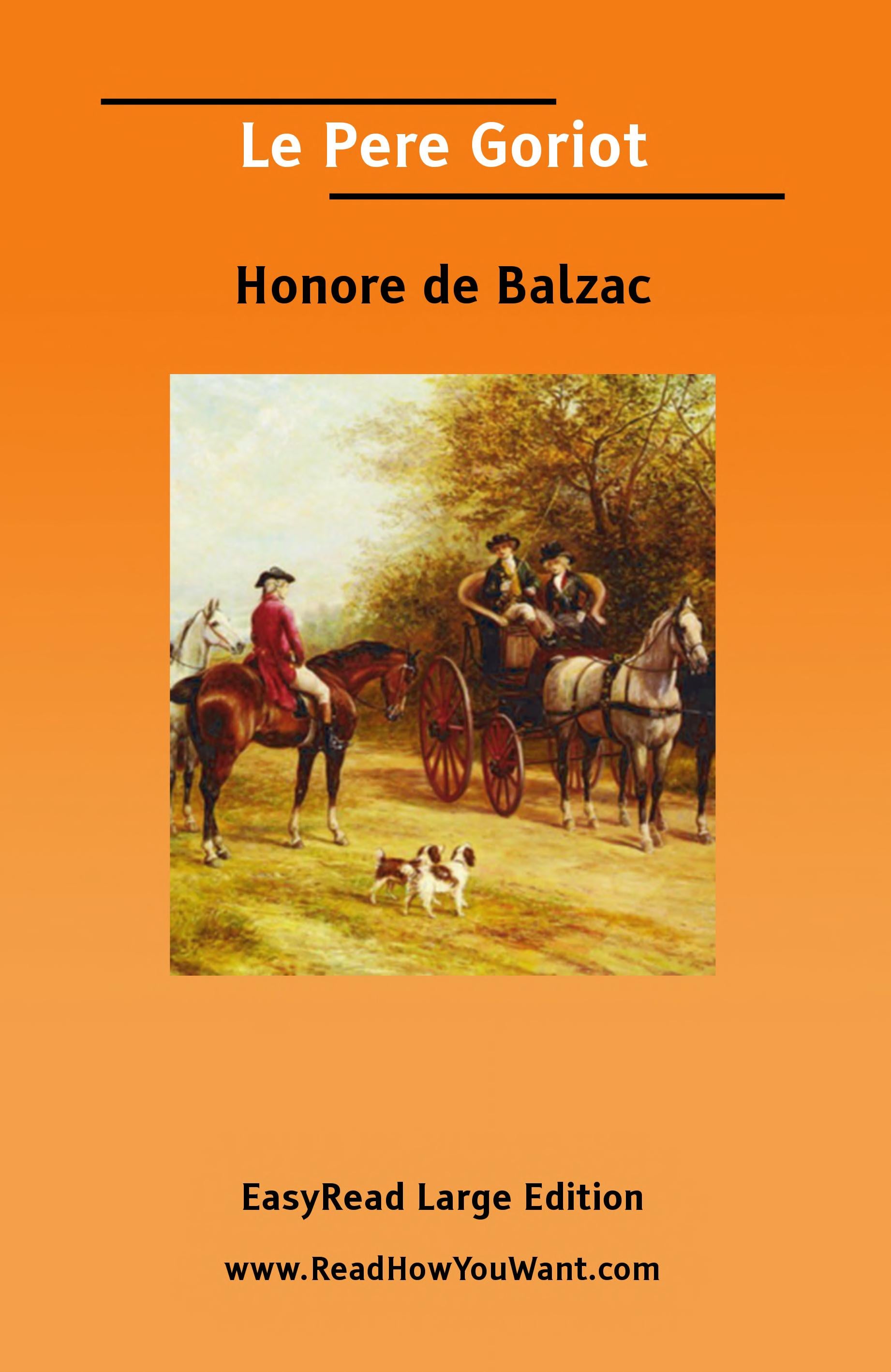 Le Pere Goriot - Cover