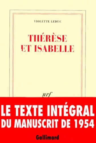 Thérèse et Isabelle - Cover