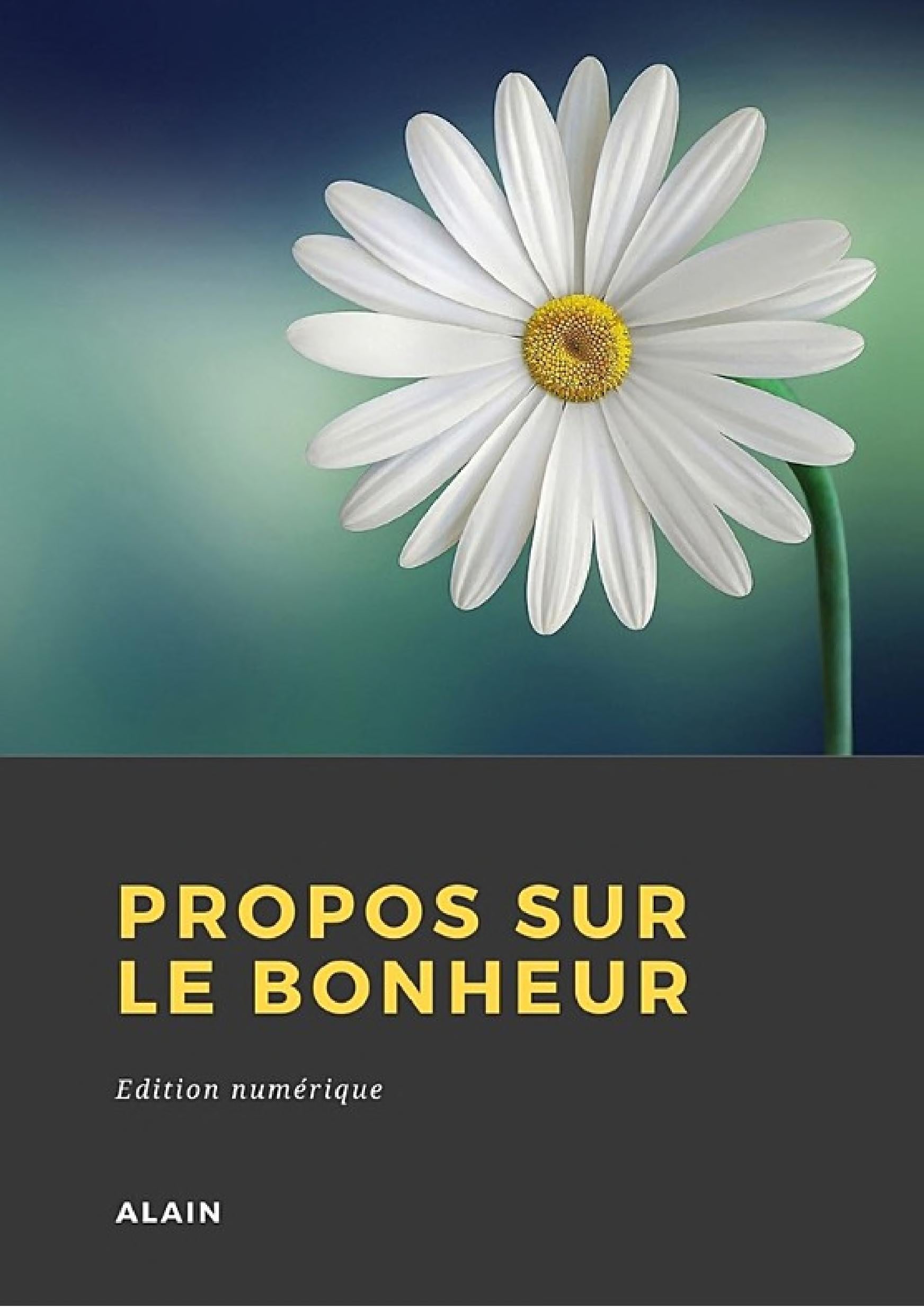 Propos sur le bonheur - Cover